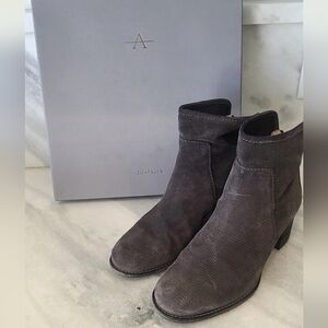 Aquatalia Taylor Textured Suede Ankle Boots